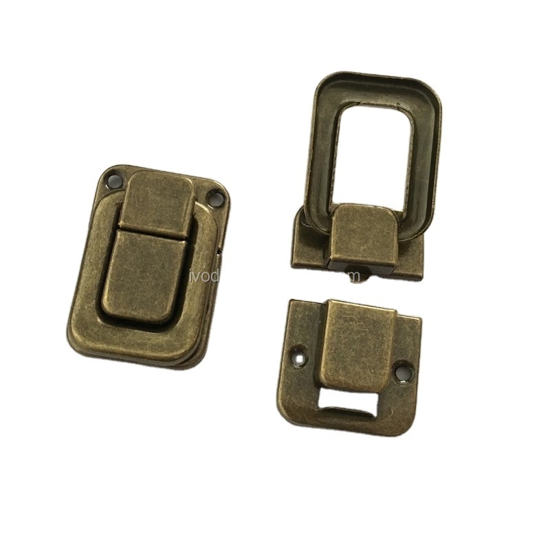 High Quality Wooden Box Latches Box Lock,  antique brass Iron Box Clasp