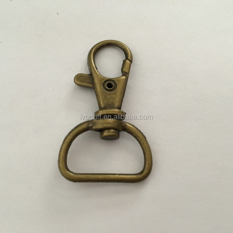 Metal Handbag Hardware Accessories Swivel Metal Snap Hook Buckle Swivel Eye Snap Hook Clip