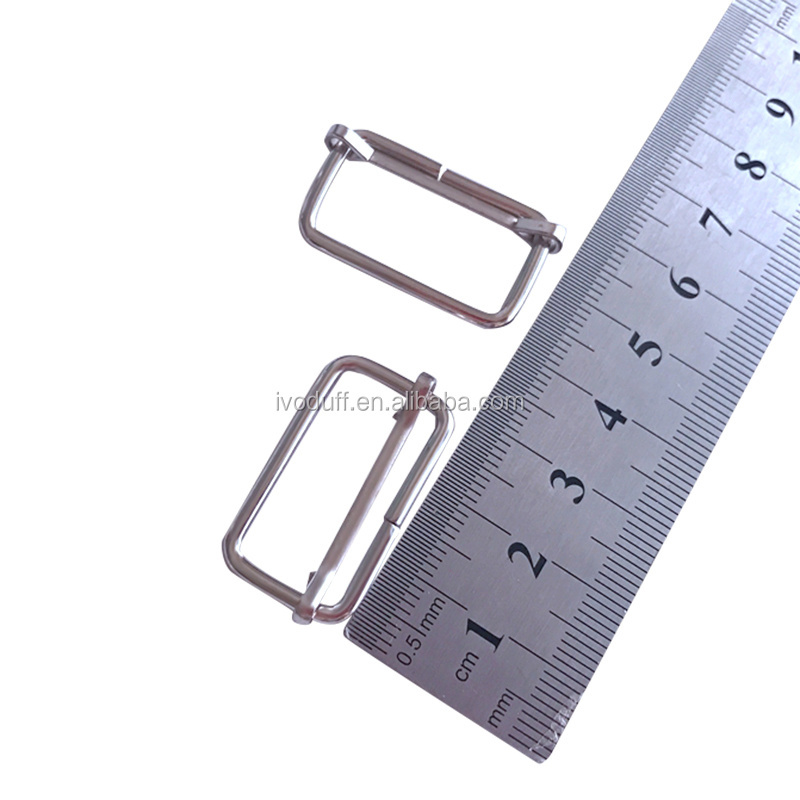 Ivoduff Metal 1 inch Triglide Slides, Roller Pin Buckles Slider Strap Adjuster for Belt Bags