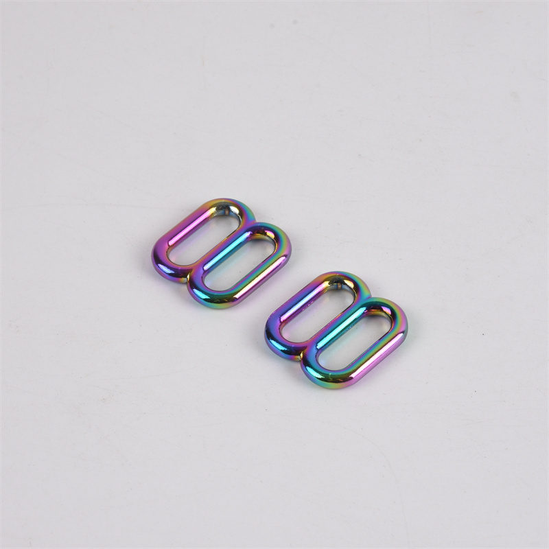 Rainbow Metal Handbag Strap Eight Shape Buckle Webbing Belt Adjuster Slider Buckle