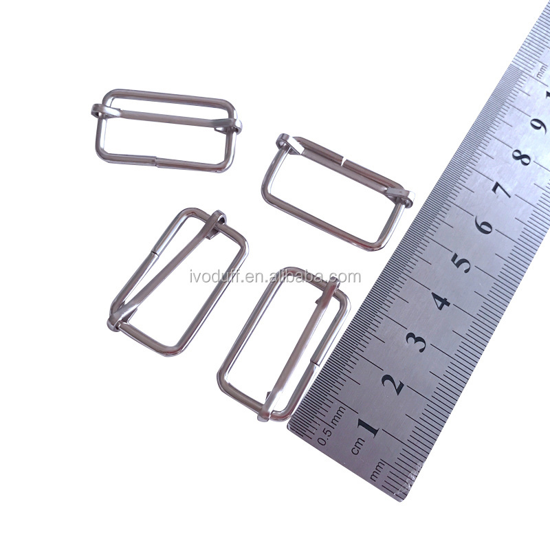 Ivoduff Metal 1 inch Triglide Slides, Roller Pin Buckles Slider Strap Adjuster for Belt Bags