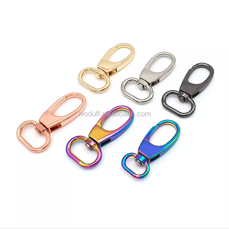 Ivoduff Handbag Accessory Swivel Lobster Buckle Alloy Belt Buckle For Handbag Clasp Lobster Trigger Clips Bag Snap Hook