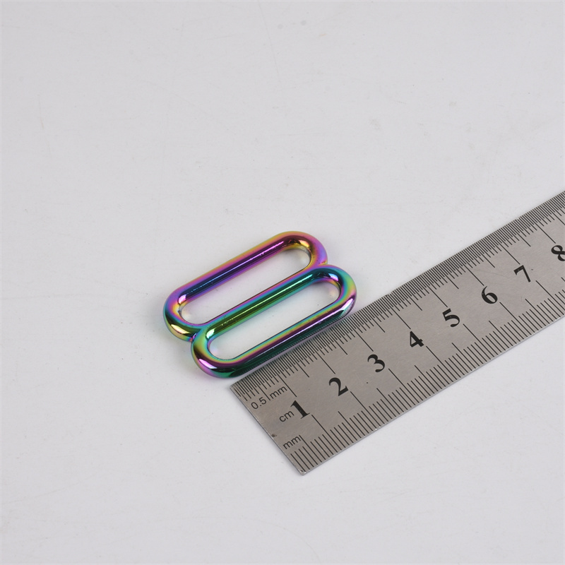 Rainbow Metal Handbag Strap Eight Shape Buckle Webbing Belt Adjuster Slider Buckle