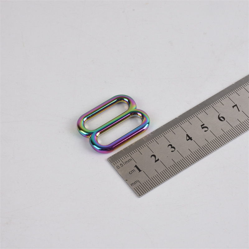 Rainbow Metal Handbag Strap Eight Shape Buckle Webbing Belt Adjuster Slider Buckle