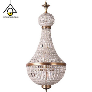 2019 european luxury k9 crystal glass rods g9 led cristal chandelier for hotel