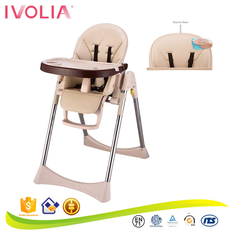 Clean plastic baby sitting chair swing electric with removable tray for baby eating