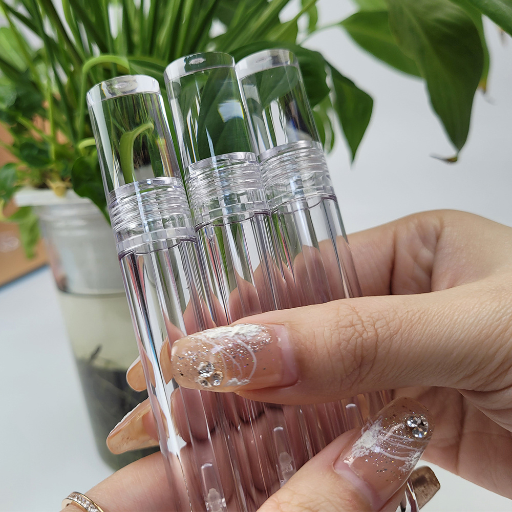 New design custom 5.5ml lip gloss containers 2.4ml clear lipgloss tube packaging large volume