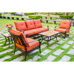 modern casting aluminum patio outdoor sofa set wholesale price furniture garden courtyard sofa set outdoor furniture