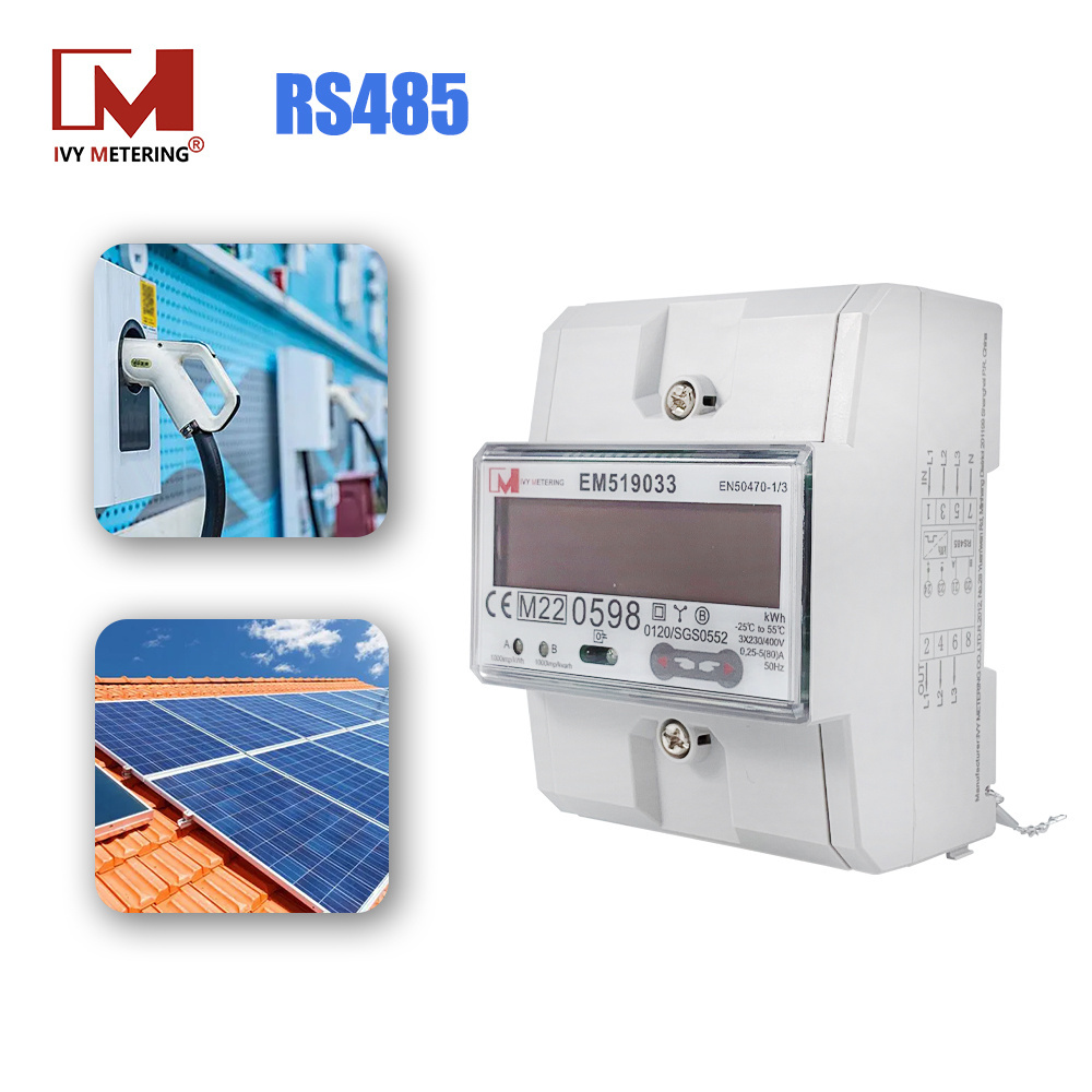 IVY METERING DIN Rail 3 Phase RS485 Multi Tariff Energy Meter Solar Energy Meter