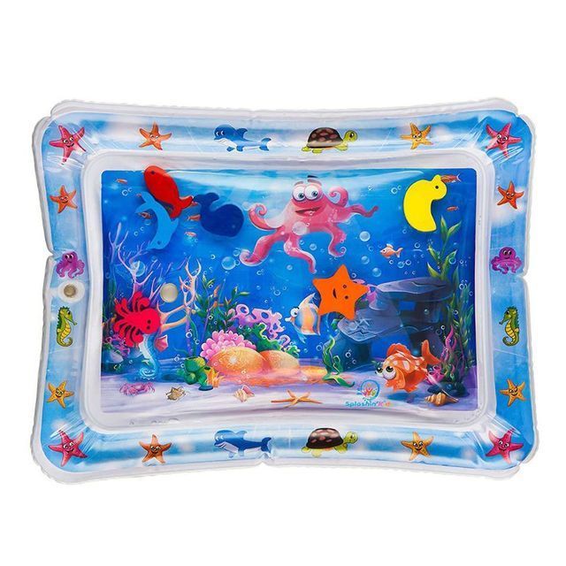 Inflatable baby tummy time water play mat for children inflatable learning play mat for kids