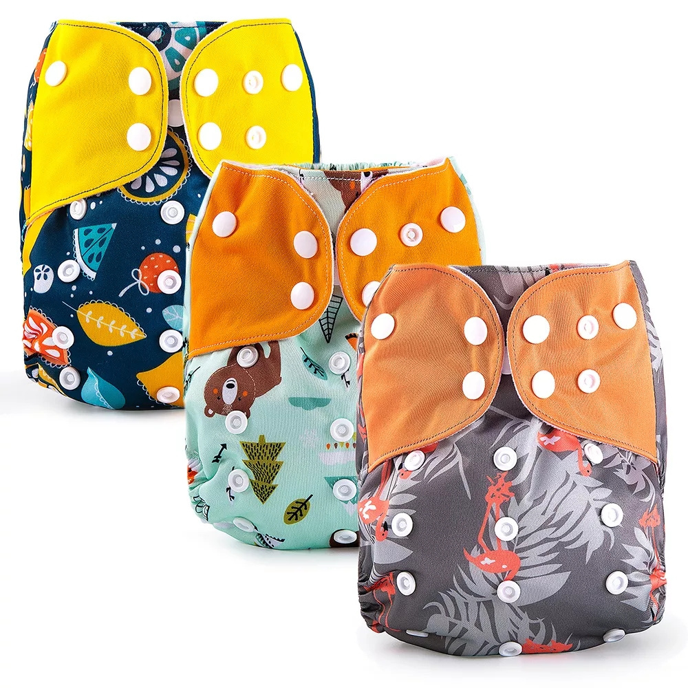 Eco-Friendly AIO Adjustable Reusable Washable Nappies Baby Cloth Diaper With Inserts