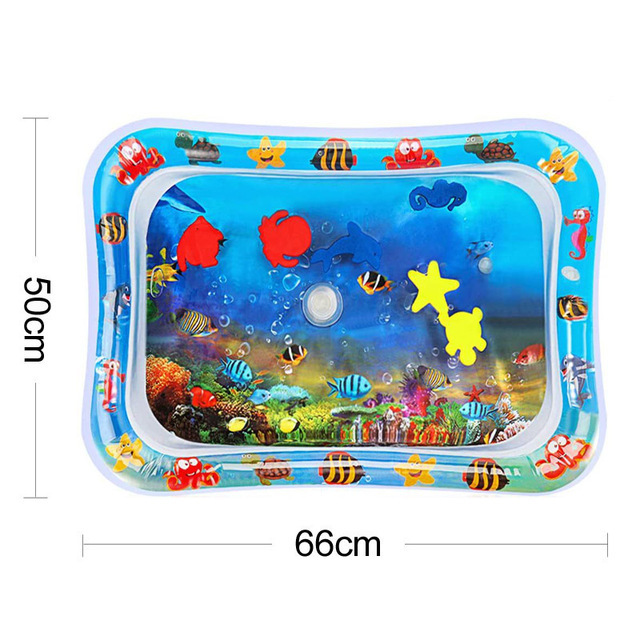 Inflatable baby tummy time water play mat for children inflatable learning play mat for kids