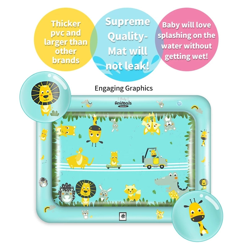 Hot Selling Tummy Time Baby Water Mat Baby Toddler Girl Inflatable Play Mat Floating Tummy Time Toys