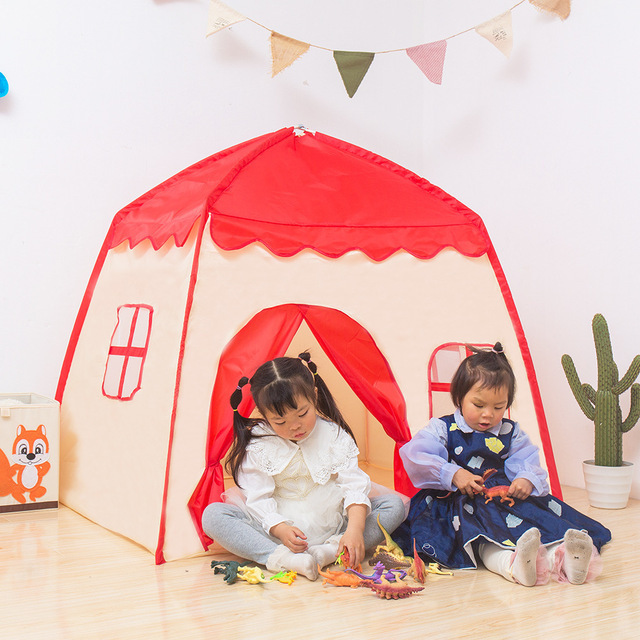 kid tent hot sell Children's indoor small house toy house outdoor small tent game house portable folding princess toy castle