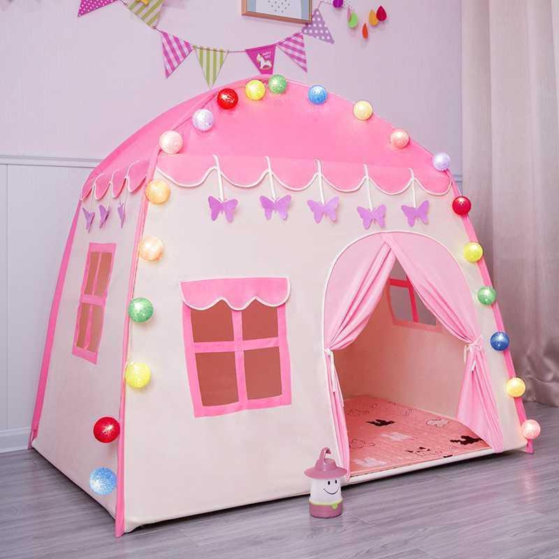 kid tent hot sell Children's indoor small house toy house outdoor small tent game house portable folding princess toy castle