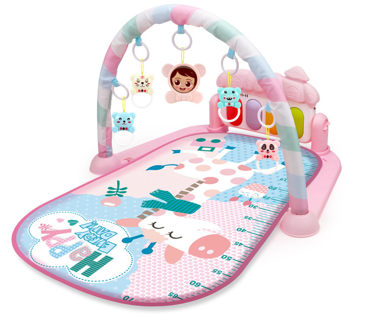 Newborn play mat activity gym with music and lights cheap baby fitness frame foot piano toy newborn baby game carpet