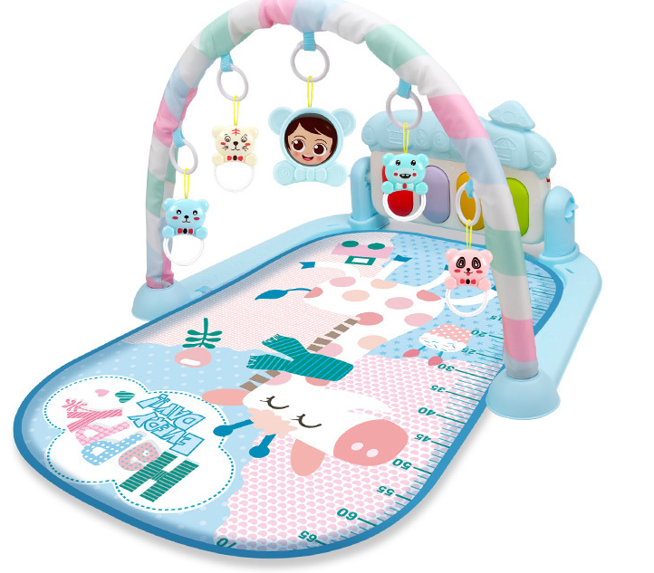 Newborn play mat activity gym with music and lights cheap baby fitness frame foot piano toy newborn baby game carpet