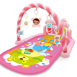 Newborn play mat activity gym with music and lights cheap baby fitness frame foot piano toy newborn baby game carpet