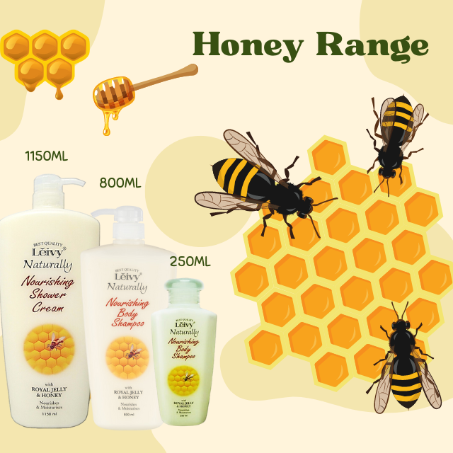 Leivy Naturally Nourishing Shower Cream with Royal Jelly & Honey Liquid Soap Malaysia