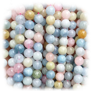 wholesale 6mm 8mm morganite beads bracelet natural stone beads round natural stone beads morganite loose gemstone