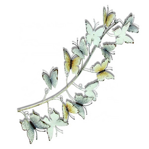 IVYDECO Originality Classical Hanging Butterfly Metal Wrought Iron Wall Art for Home Decor