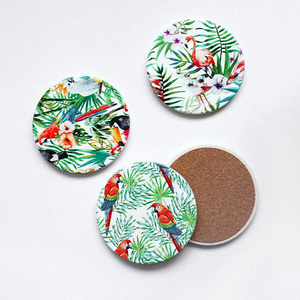 Absorbent/Matt/Shinny Ceramic Coasters Stone Coasters for Drinks with Cork China Coaster and Ceramic Coasters