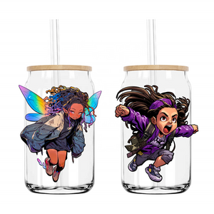 Streetwear Fairies Girl UV DTF Transfers Stickers Decals For Libbey Cold Cups Mugs Tumbler Waterproof DIY Craft