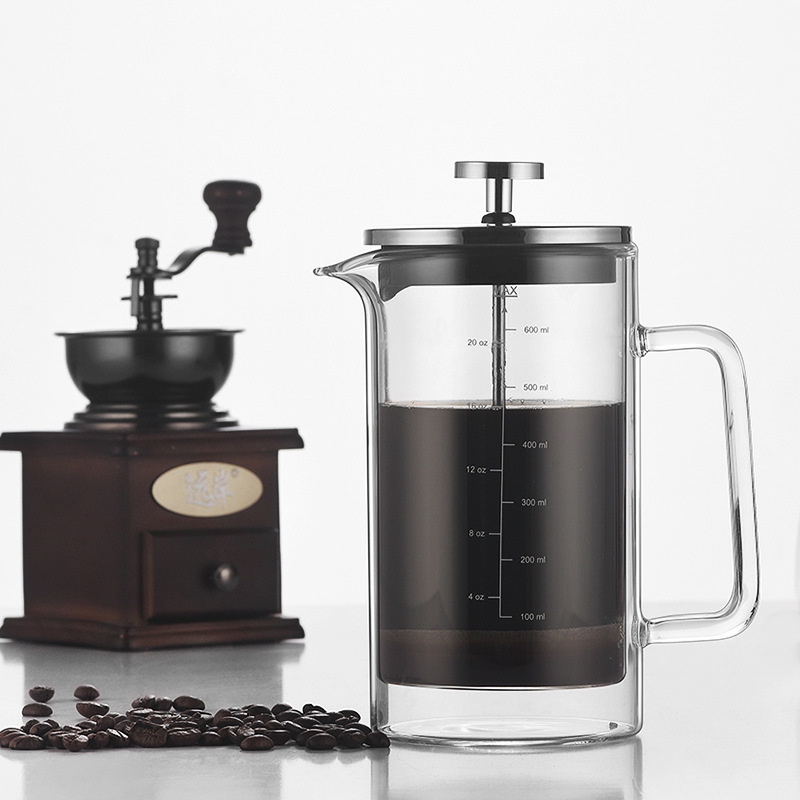 French Press 12 oz Coffee Tea Maker with Borosilicate Glass