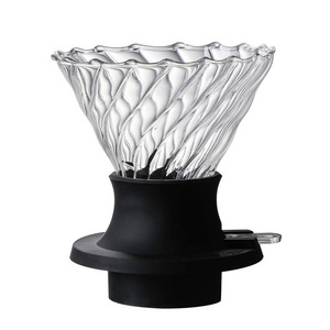 Cone Glass Pour Over Clever Coffee Filter Pot Set 600ml Coffee Server Hand Drip Coffee Maker Brewing Cup V02