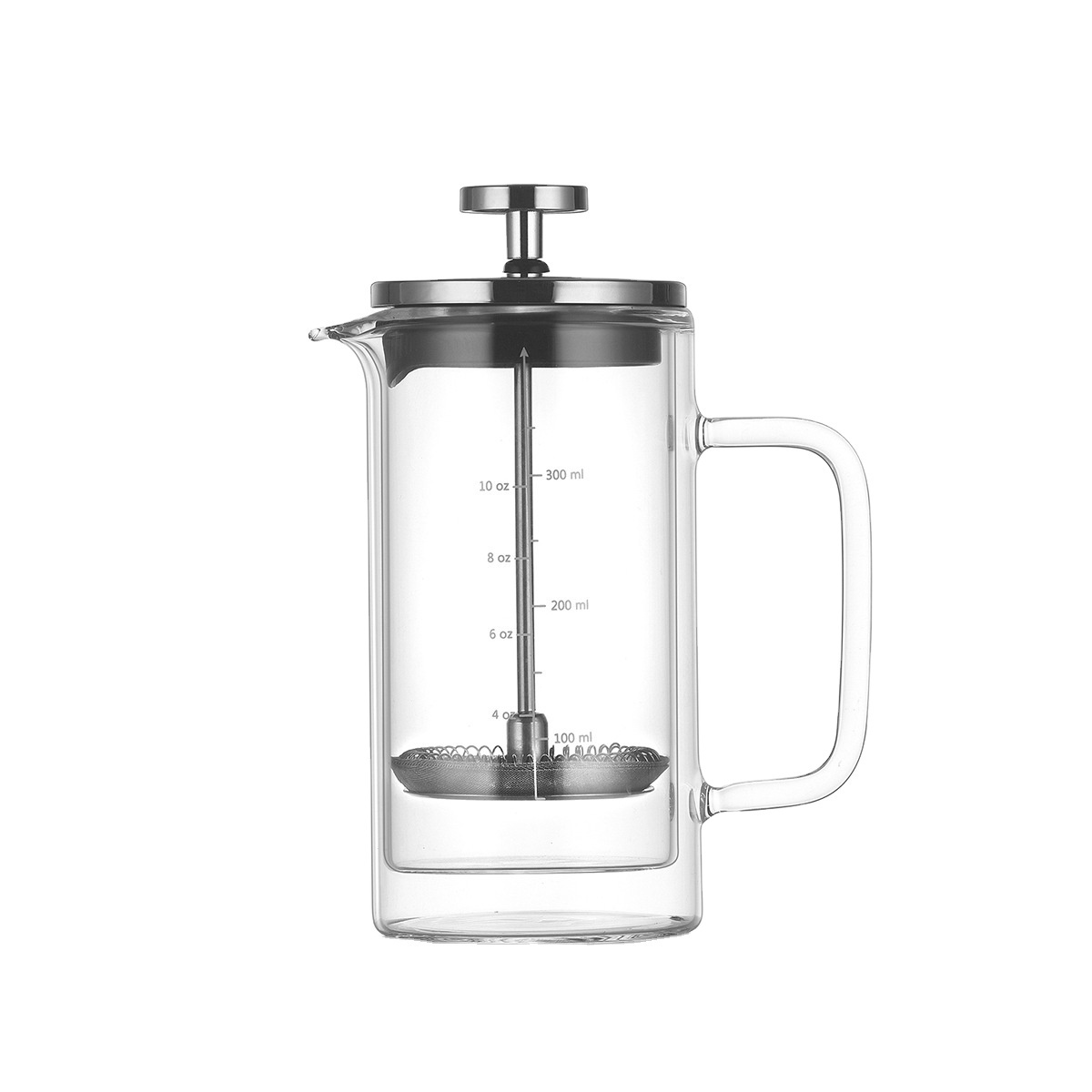 French Press 12 oz Coffee Tea Maker with Borosilicate Glass