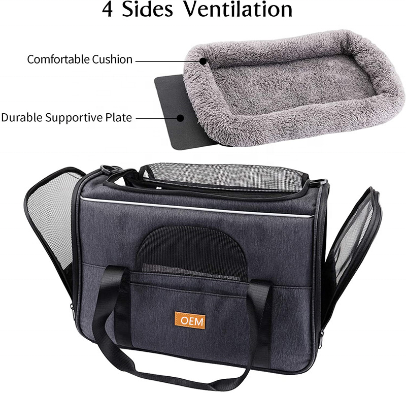 Portable Pet Carrier for Cats and Dogs Cozy Travel Pet Bag Car Seat Safe Carrier