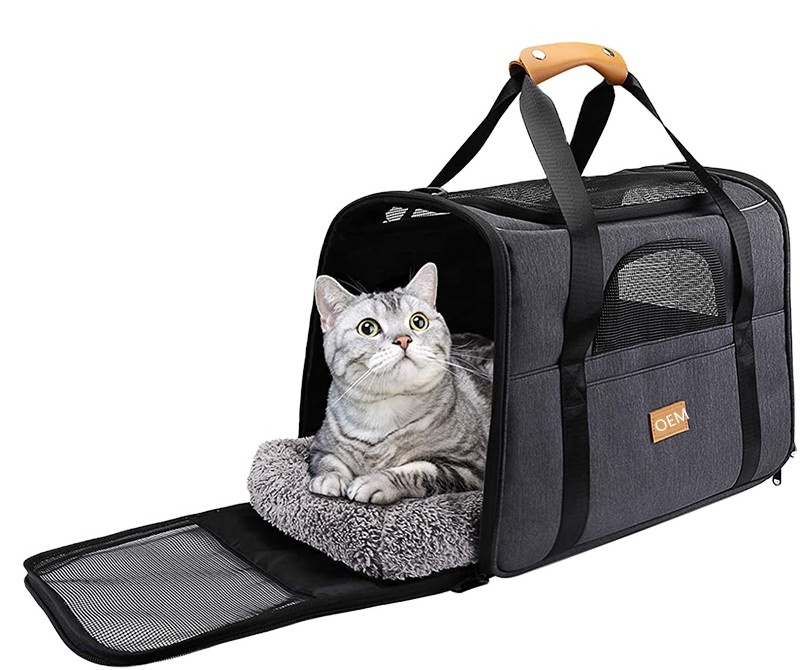 Portable Pet Carrier for Cats and Dogs Cozy Travel Pet Bag Car Seat Safe Carrier