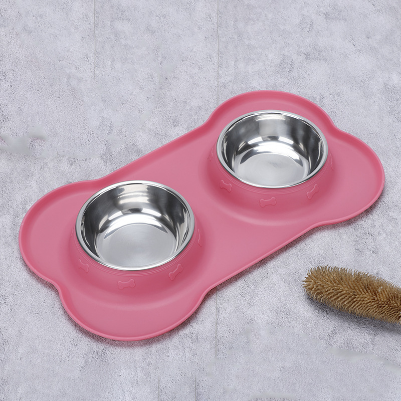 Slow Feeder Dog Bowl Adjustable Pet Feeding Bowls Dogs Cats Pets Stainless Steel Dog Food Bowls