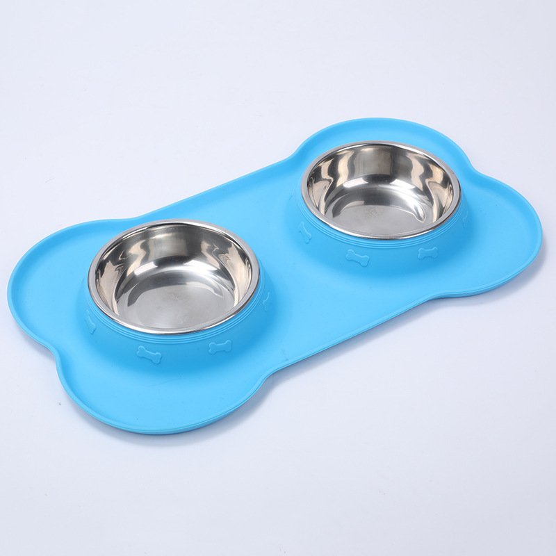 Slow Feeder Dog Bowl Adjustable Pet Feeding Bowls Dogs Cats Pets Stainless Steel Dog Food Bowls