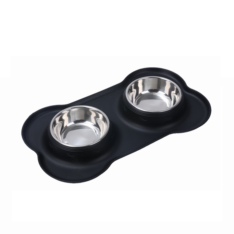 Slow Feeder Dog Bowl Adjustable Pet Feeding Bowls Dogs Cats Pets Stainless Steel Dog Food Bowls