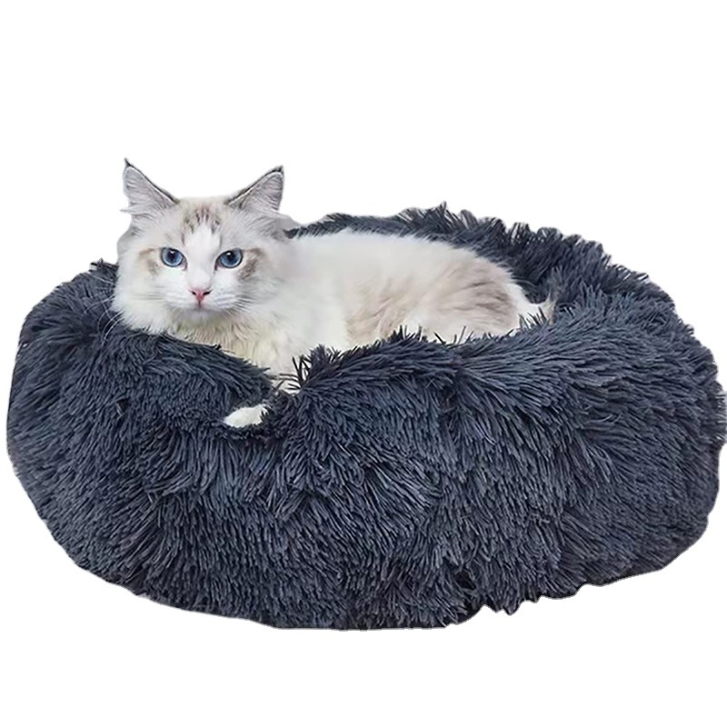 Pet Dog Bed Comfortable Donut Round Dog Kennel Ultra Soft Washable Dog and Cat Cushion Bed