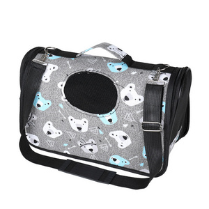 IVYPET Custom Printing Pet Carrier Backpack Cat Bag Breathable Portable Pet Carrier Bag Outer Shoulder Bag For Pet