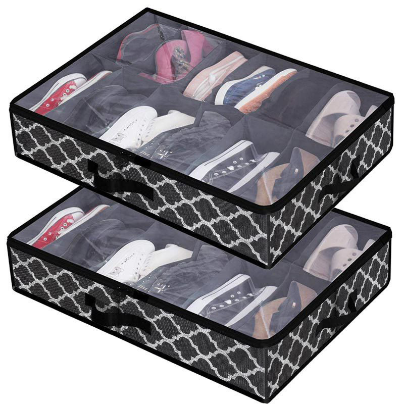 Foldable Shoes Wardrobe Clothes Organizer Bag Under Bed Wardrobe With Shoe Rack