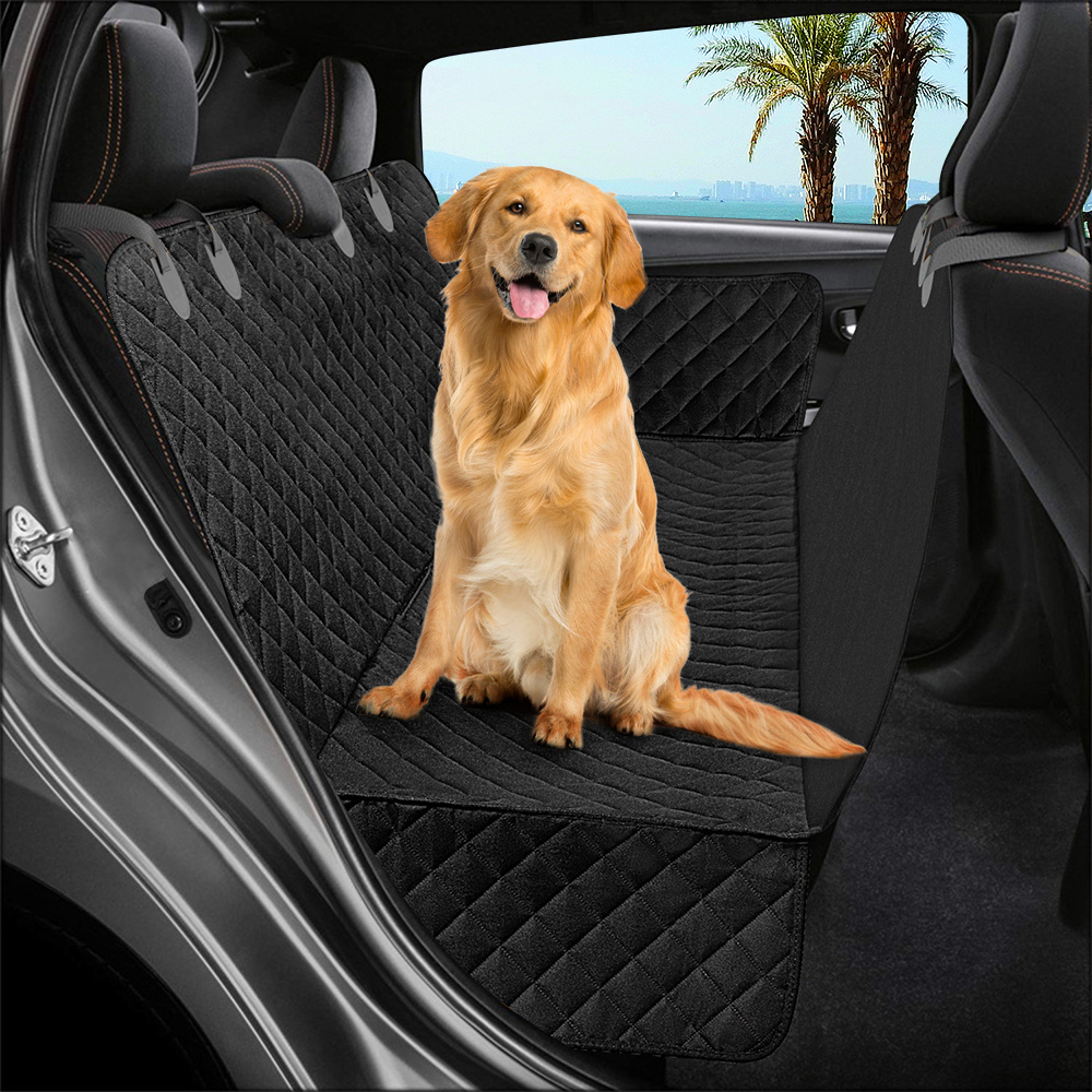 Dog Car Seat Cover Waterproof Seat Cover Hammock 600D Heavy Duty Scratch Proof Nonslip Back Seat Covers for Cars Trucks and SUVs