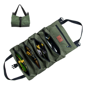 Durable Oxford Heavy Duty Roll Up Tool Bag Foldable Tool Bag