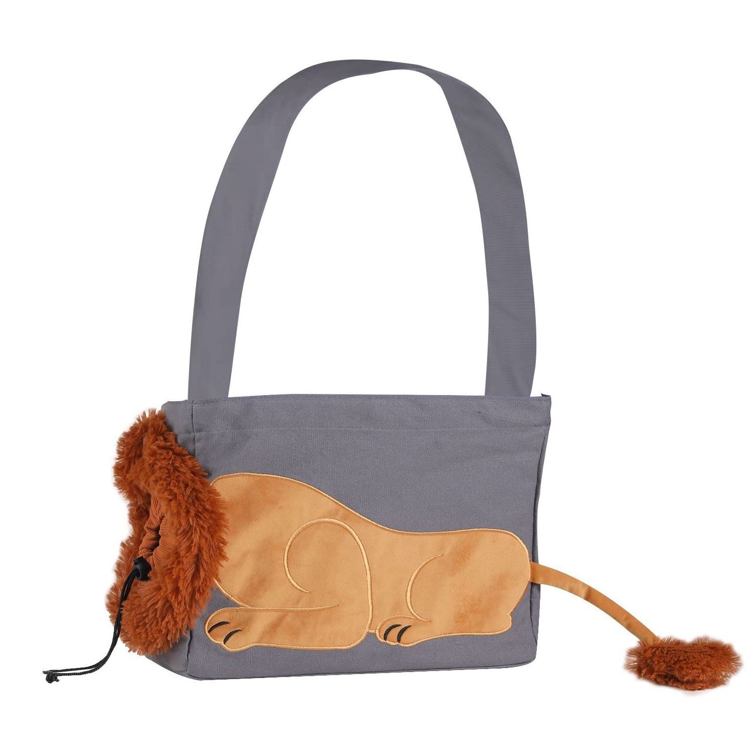 Cute Small Pet Carrier Lion Shape Cat Carrier Messenger Bag Outgoing Portable Pet Bag