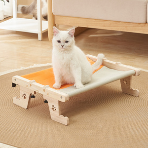 Hot Sell Wooden Cat Bed Window Perch Hammock Seat for Indoor Cats Sturdy Adjustable Durable Steady Cat Bed with Mat