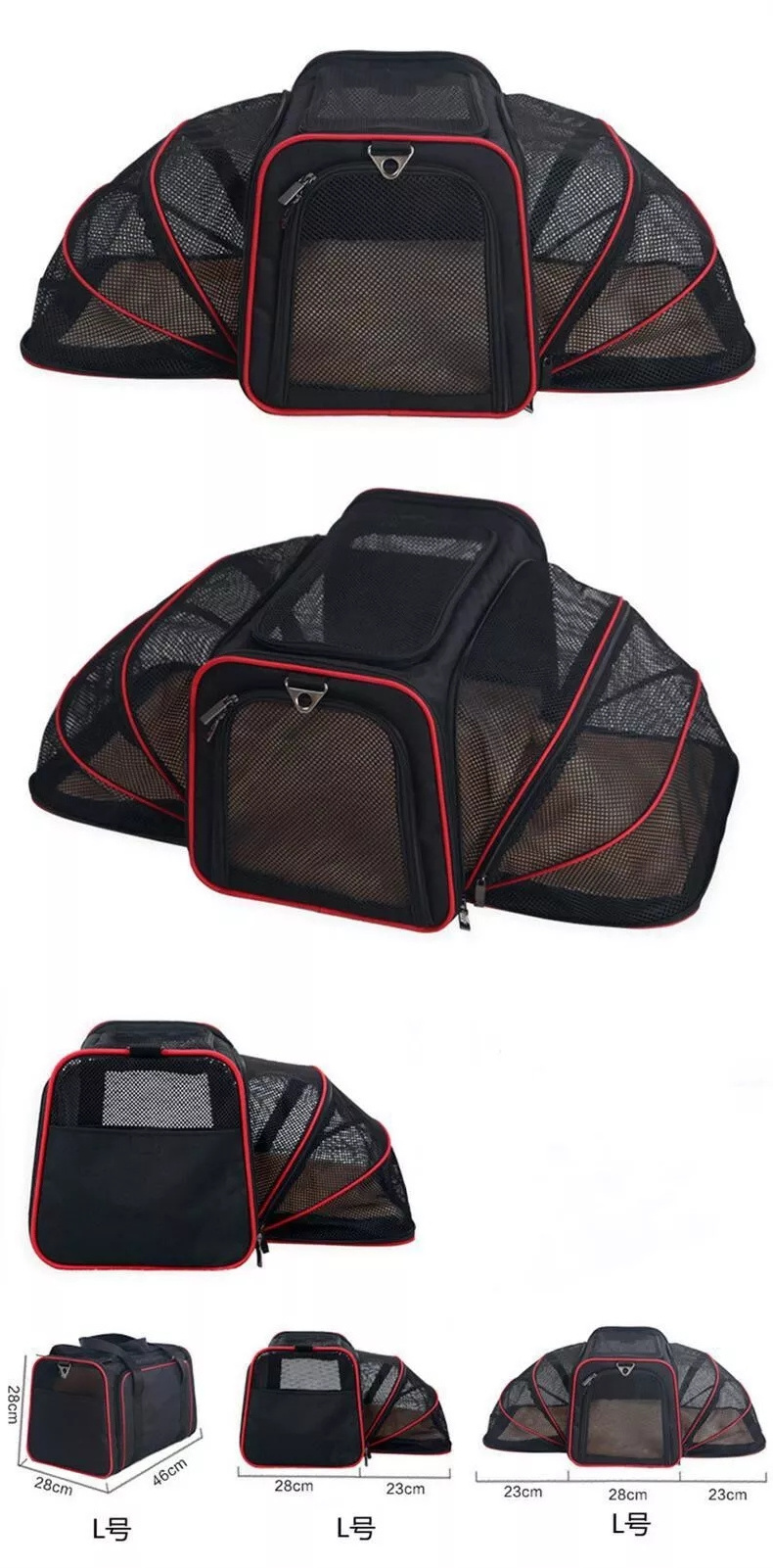 pet walking bag both side can expand pet travel carrier two-story building pet bag carrier