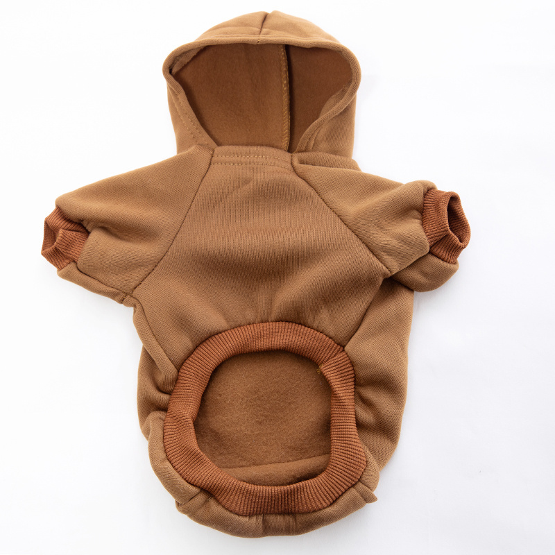 Cozy Fleece Dog Hoodie With Pocket Warm Soft Winter Sweater Pet Dog Clothes