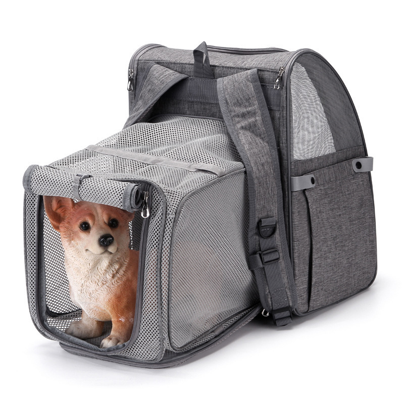 Back Expandable Dog Cat Carrier Bag Airline Approved Pet Carrier Backpack Bag