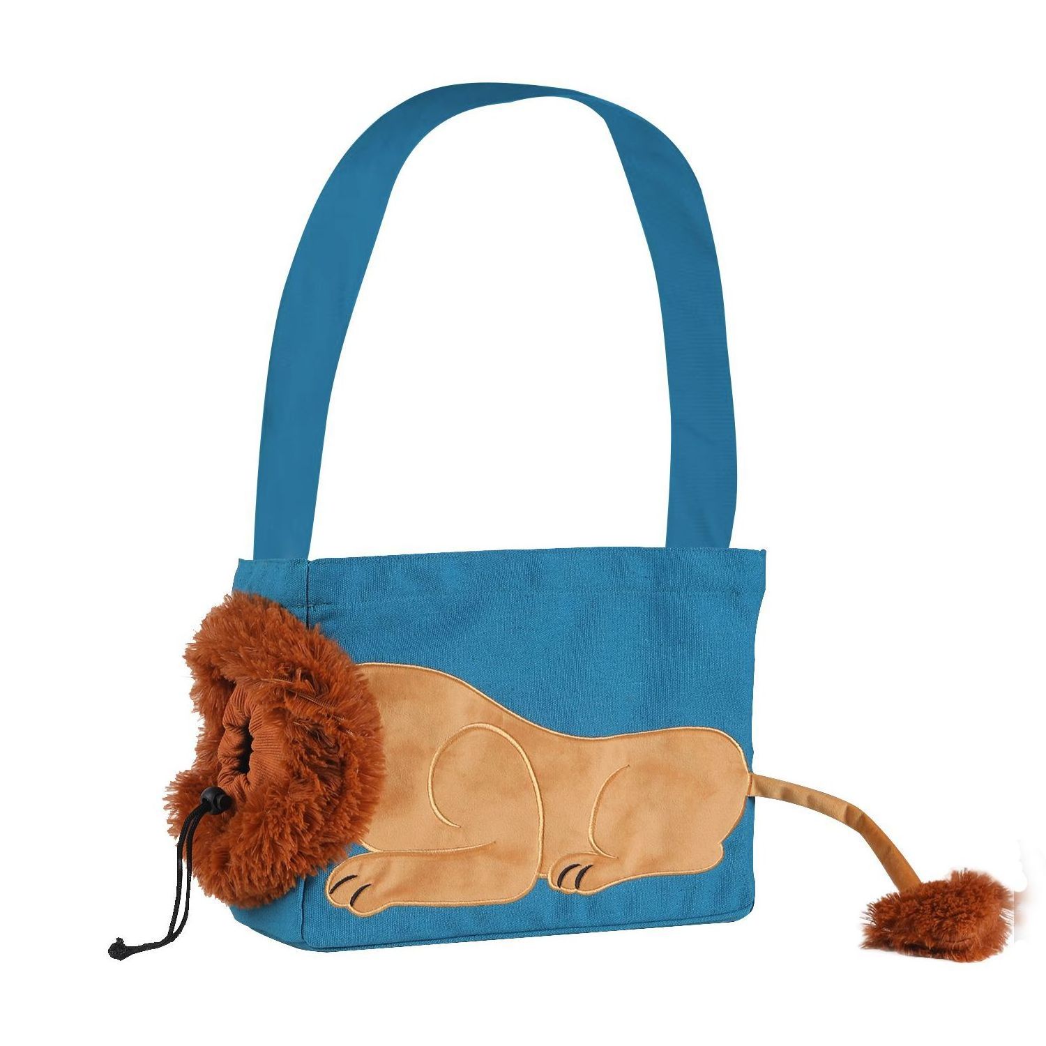 Cute Small Pet Carrier Lion Shape Cat Carrier Messenger Bag Outgoing Portable Pet Bag