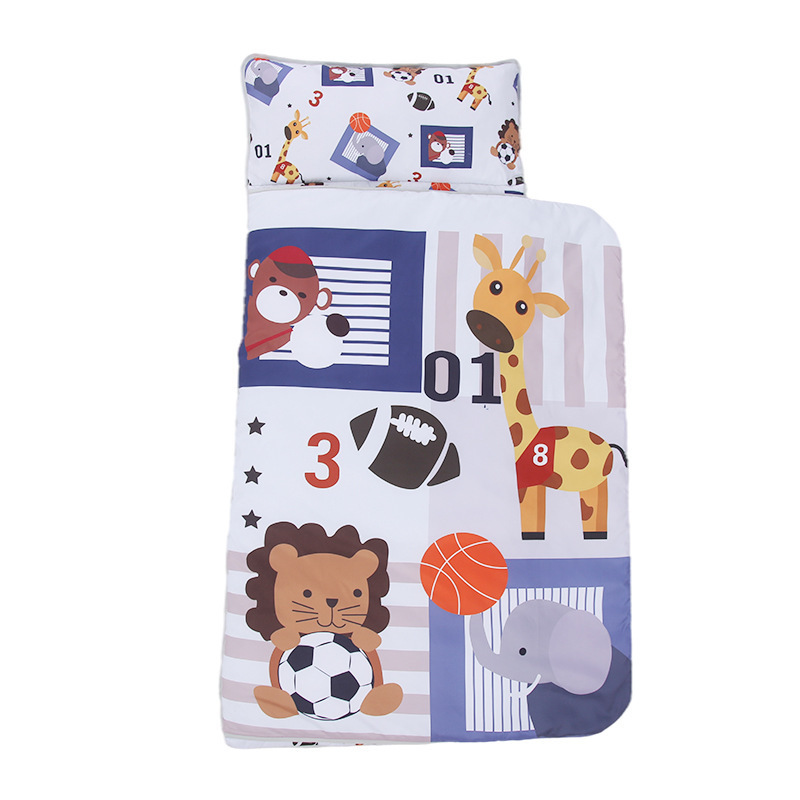 Wholesale Toddler Rolled Napping Mats Kids Nap Mat with Pillow and Blanket