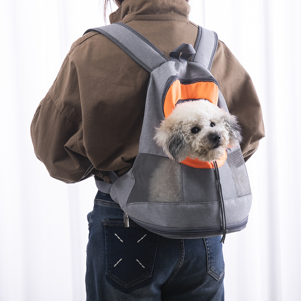 Pet Dog Carrier Backpack Small Dog Front Backpack Mesh Dog Travel Back Pack with Safety Belt for Travel Hiking Outdoor Use