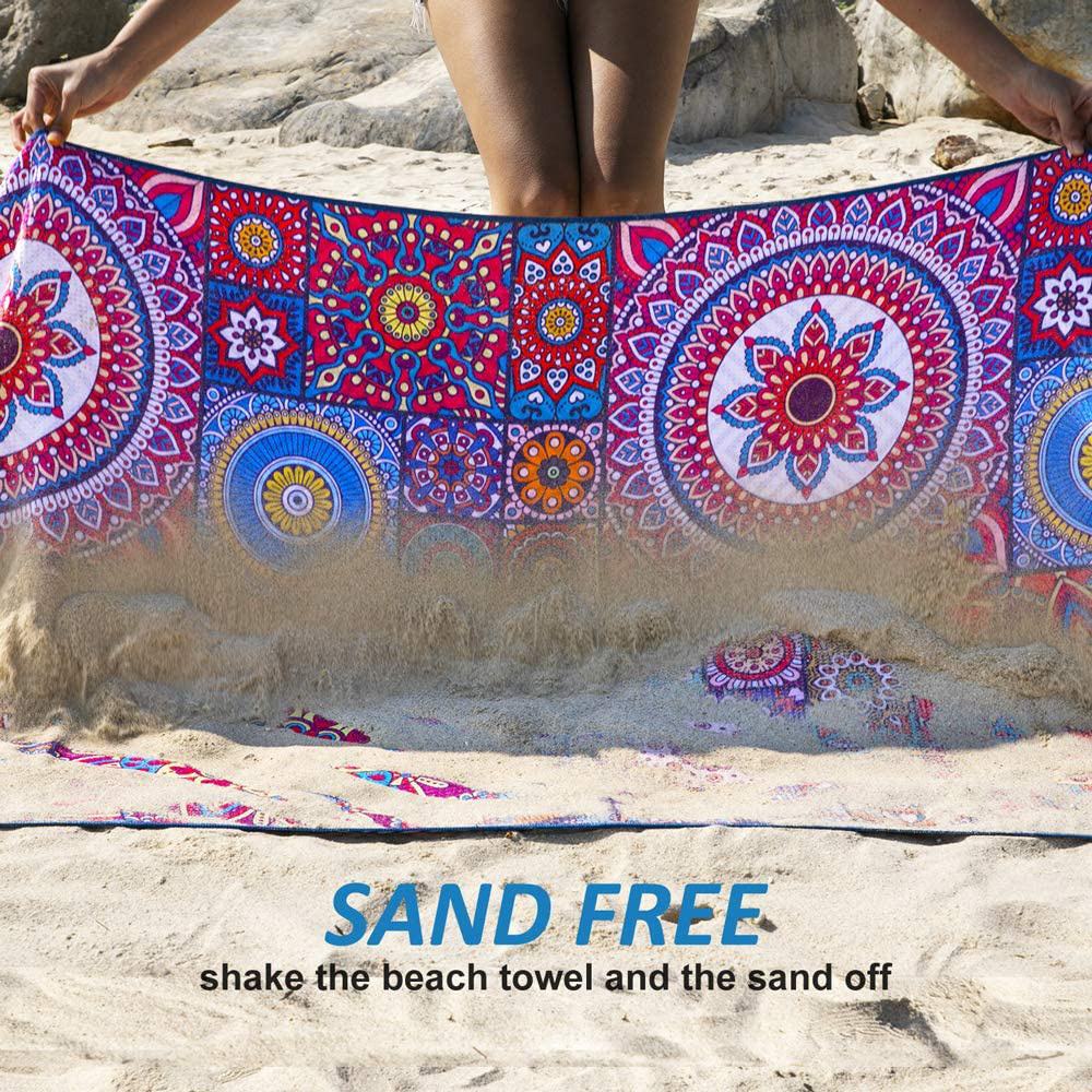 soft boho waffle large retro microfibre beach towels custom logo