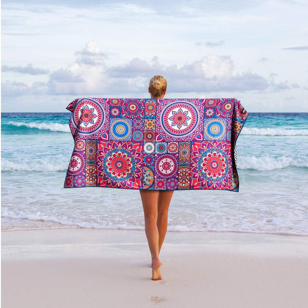 soft boho waffle large retro microfibre beach towels custom logo